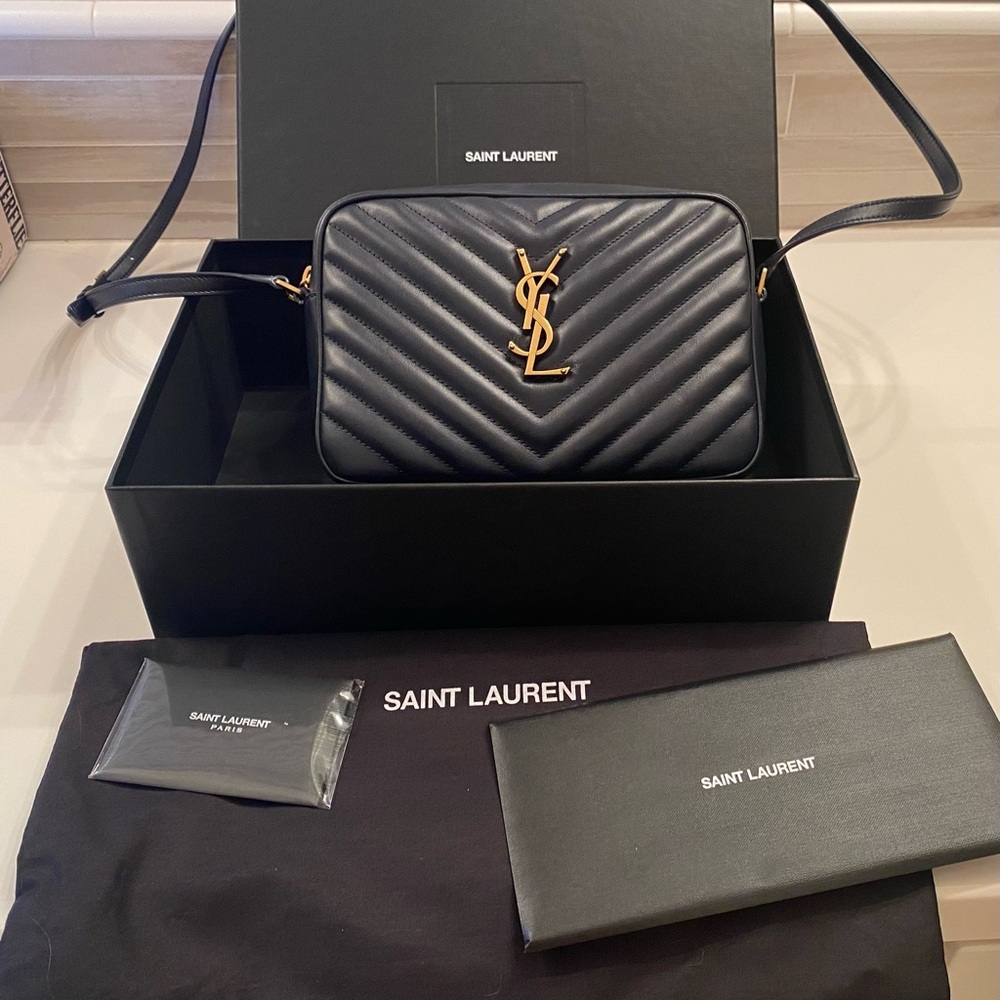 Yves Saint Laurent Blue Quilted Crossbody Bag